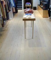 custom made wooden floor for shop interior